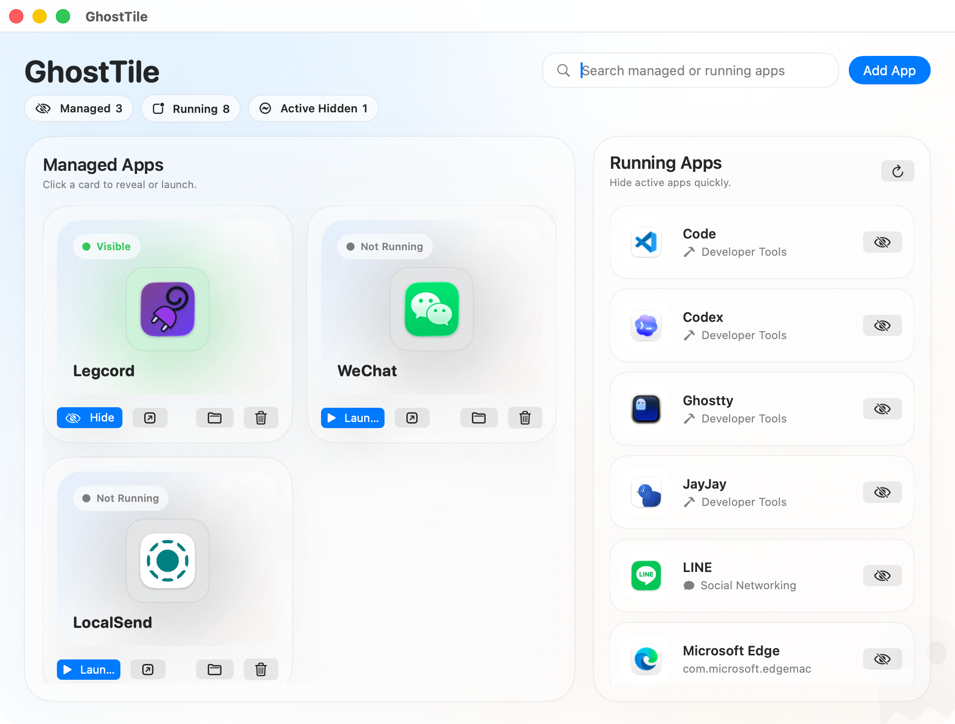 GhostTile 2.0 screenshot